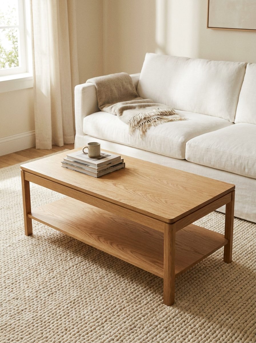 White oak coffee table